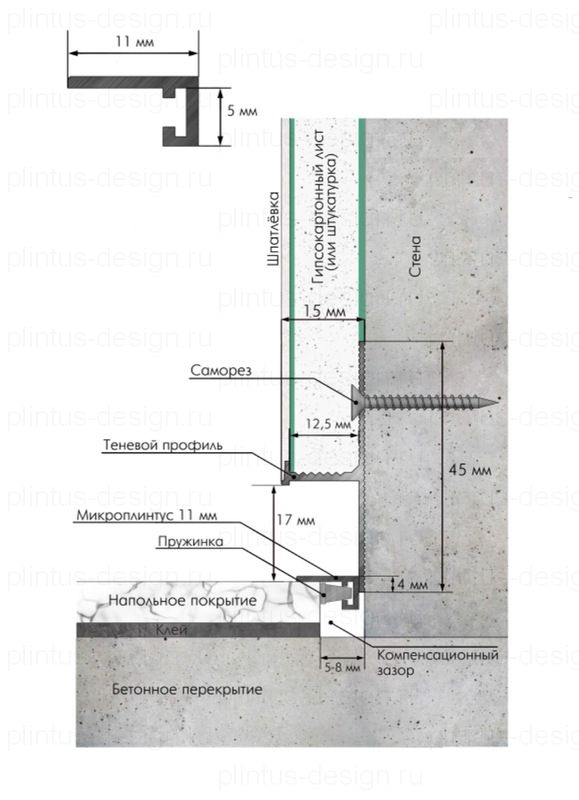 Микроплинтус Micro 11 Mini Laconistiq белый
