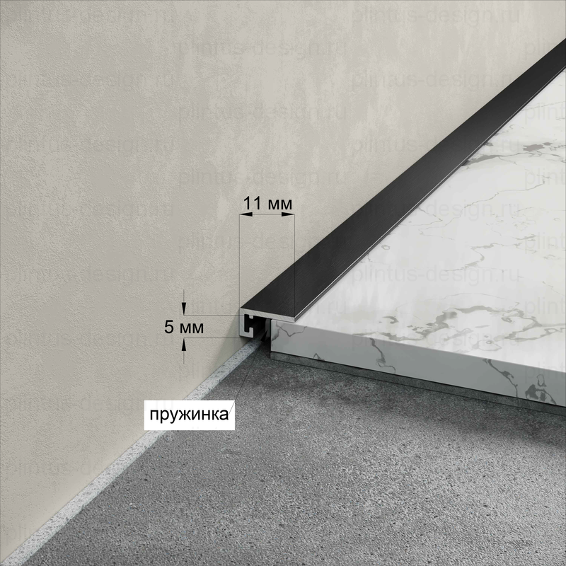 Микроплинтус Micro 11 Mini Laconistiq чёрный