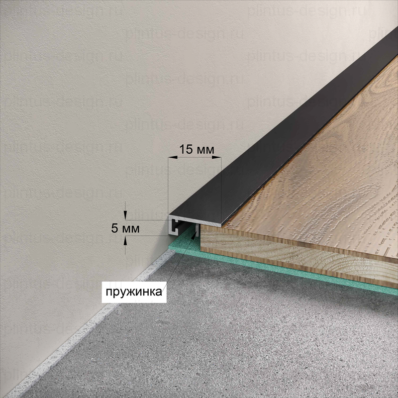 Микроплинтус Micro 15 Classic Laconistiq чёрный