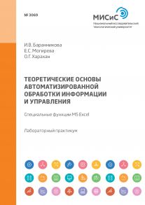 Теоретические основы автоматизированной обработки информации и управления. Специальные функции MS Excel. Лабораторный практикум