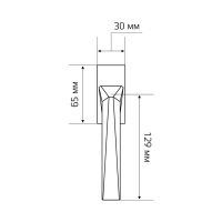 Оконная ручка Extreza Hi-Tech Elio 109 HW схема