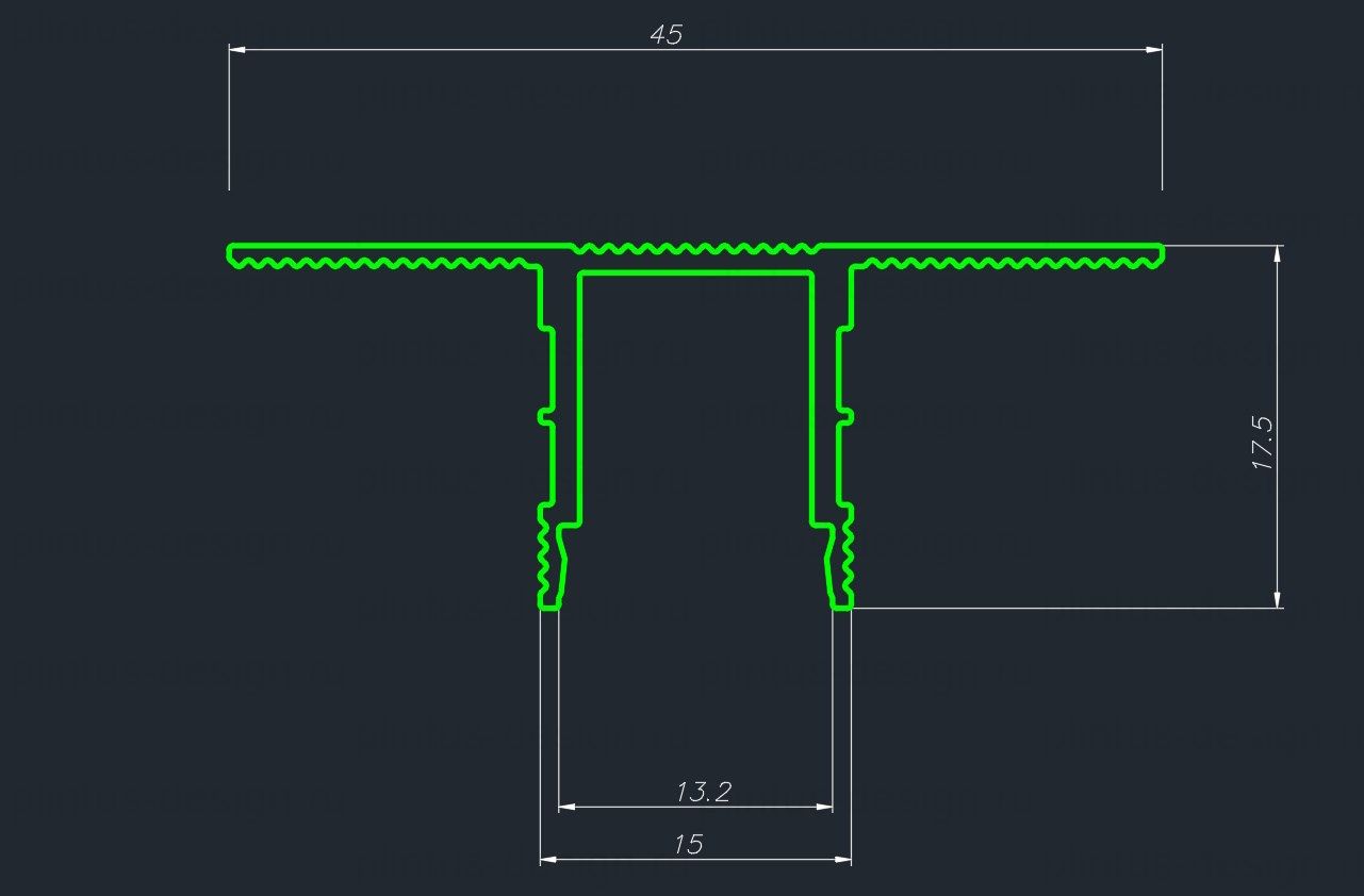 Pro Design 534 декоративный стеновой профиль чёрный