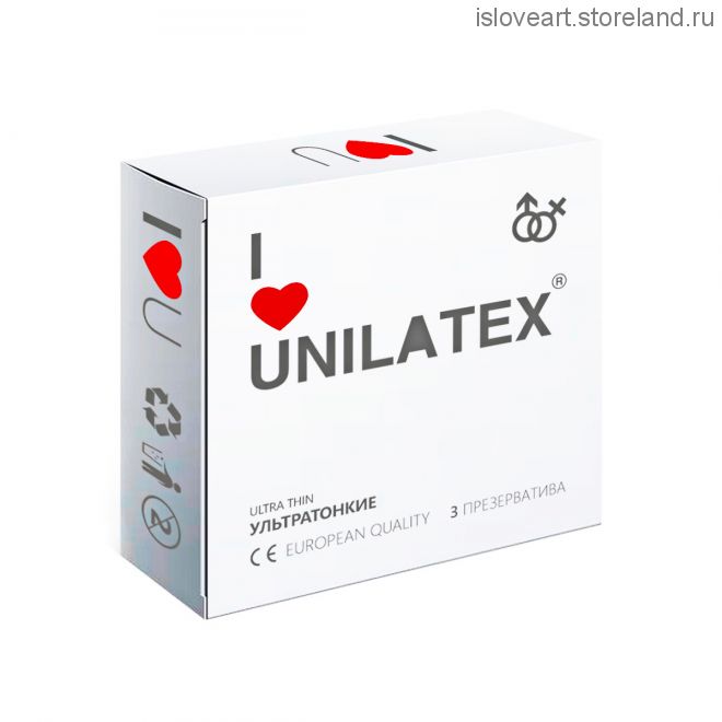 ПРЕЗЕРВАТИВЫ UNILATEX "ULTRA THIN" ультратонкие, 3 шт.