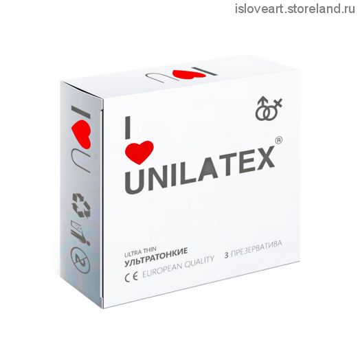 ПРЕЗЕРВАТИВЫ UNILATEX "ULTRA THIN" ультратонкие, 3 шт.