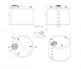 Схема. Емкость КАС 5000л TRN пластиковая