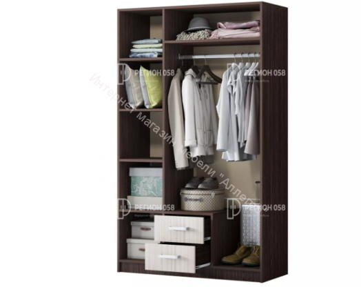 Шкаф 3-створчатый № 2  Сандал светлый Регион 058