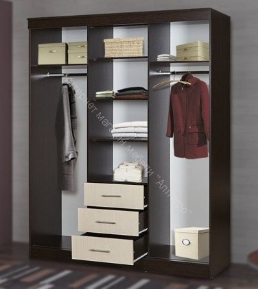 Шкаф-купе "Фиеста 2" Дуб крафт золотой/Графит (Регион 058)