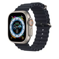 Ремешок Apple Watch Ulta 49mm Black Ocean Band - Natural Titanium Finish