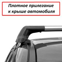 Багажник на крышу Ниссан АД III, универсал, 2006-... (Nissan AD Y12, 2006-...), Lux City, серебристые дуги