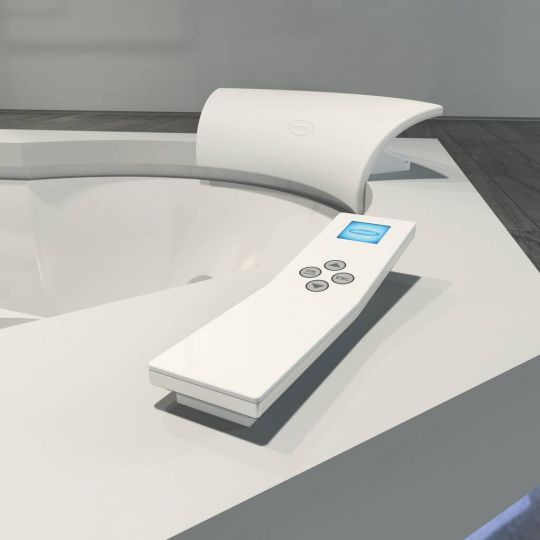 Гидромассажная встраиваемая ванна Jacuzzi Aura Uno Corian с 8 форсунками и подсветкой 185x95 схема 6