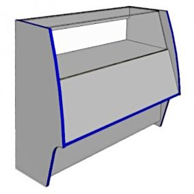 Прилавок полуостекленный Мистраль (фронт.панель - ЛДСП)
