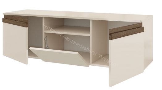 Тумба ТВ Исп.3 ПМ-311.11 (Бежевый глянец/Ясень глянец)