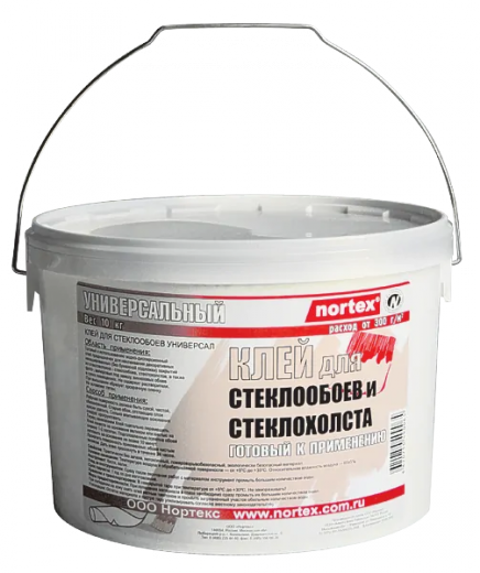 Клей Nortex для стеклохолста и стеклообоев готовый 10кг