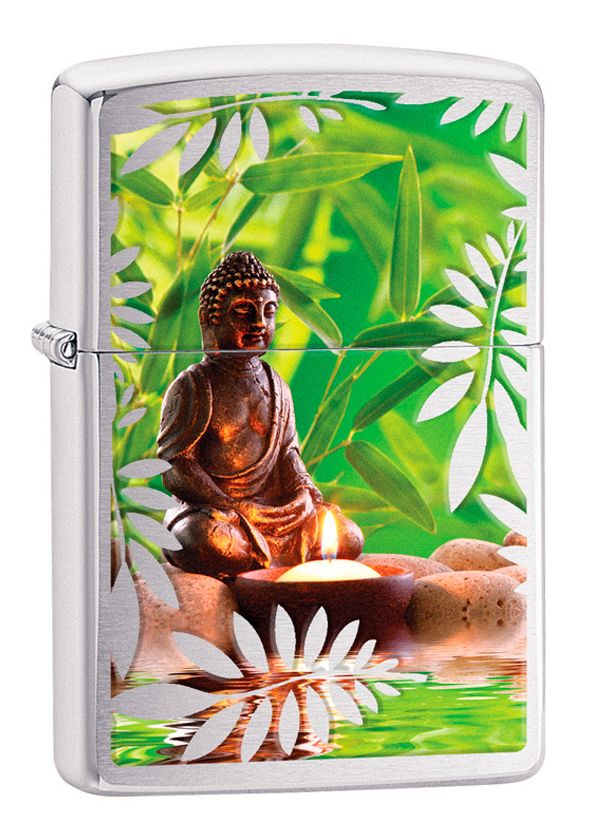 Зажигалка Zippo Garden Buddha, Polish Chrome 29058