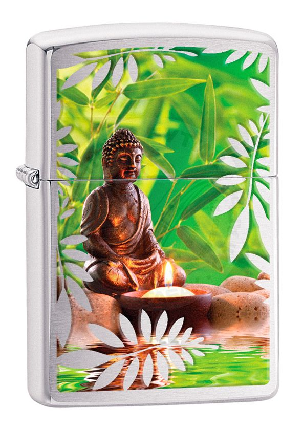 Зажигалка Zippo Garden Buddha, Polish Chrome 29058