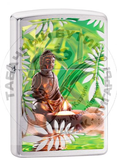 Зажигалка Zippo Garden Buddha, Polish Chrome 29058
