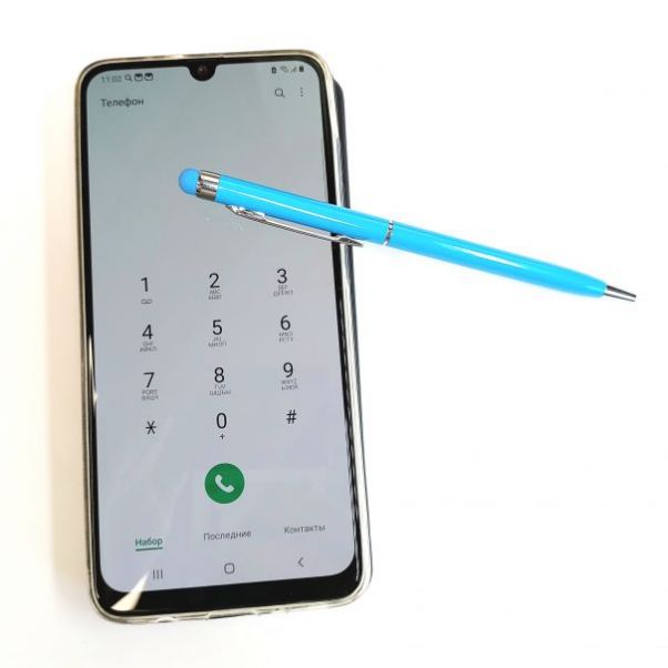 Голубые ручки со стилусом TouchWriter