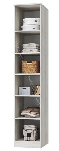 Шкаф для платья и белья 1 дв. "Лори" (Дуб серый/Белый)