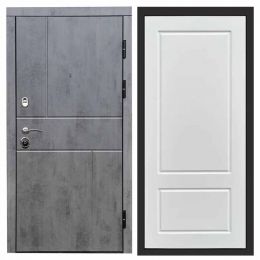 Входная дверь Termo-door Вертикаль Бетон Марсель Белый Софт