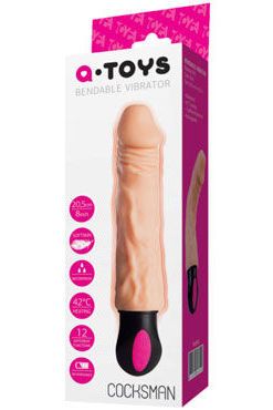 Перезаряжаемый вибратор с подогревом Toyfa A-toys Bendable Vibrator Cocksman, 20,5*4 см