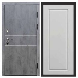 Входная дверь Termo-door Вертикаль Бетон Гранд Слоновая Кость