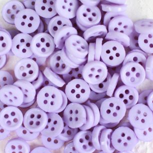 Набор мини пуговиц для творчества, лиловые, 10 шт. 6 мм.