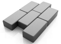 Тротуарная плитка Квадрат "Кирпич" (гладкий)