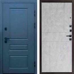 Входная дверь Termo-door Орегон Графит Горизонт Бетон светлый