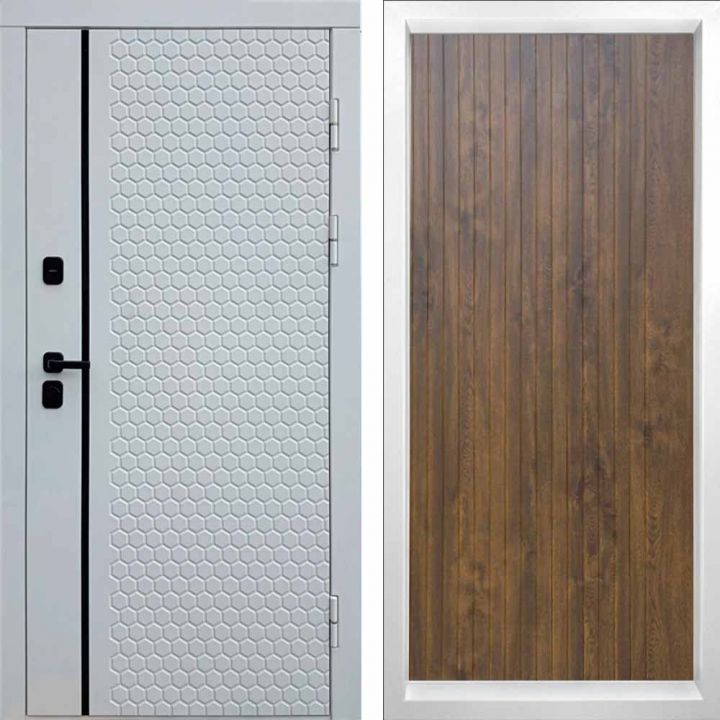 Входная дверь Termo-door SIMPLE WHITE FLAT Дуб