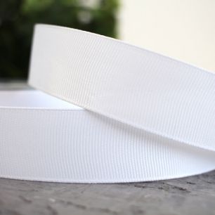 Лента репсовая 25 мм Белая 10 мет