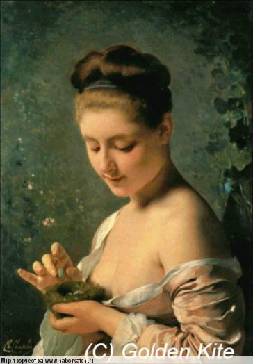 Набор для вышивания "1204 Young Woman with a Dove"