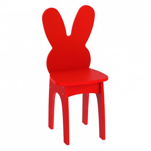 РСН-010-09 Стул детский "Заяц" МДФ (цвет Красный)