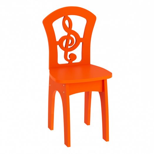 РСН-008-08 Стул детский "Скрипичный ключ" МДФ (цвет Оранжевый)