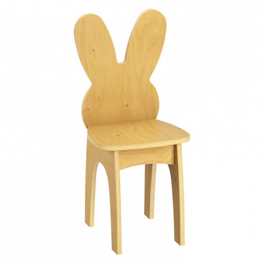 РСН-010-01 Стул детский "Заяц" МДФ (цвет Бесцветный лак)