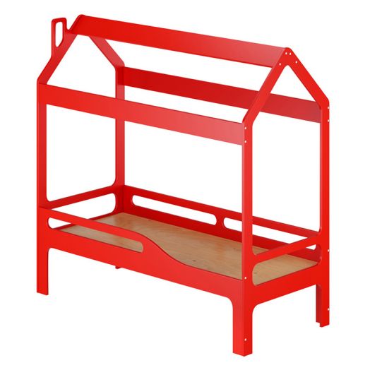 РСН-0074-09 Кровать Детская Домик-2 Фанера (Цвет Красный)
