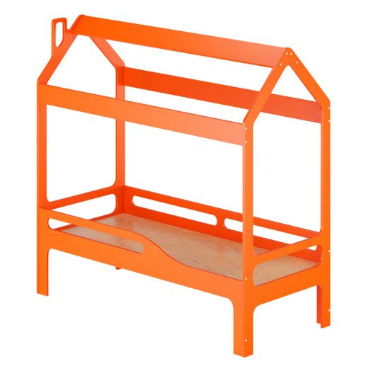 РСН-0074-08 Кровать Детская Домик-2 Фанера (Цвет Оранжевый)