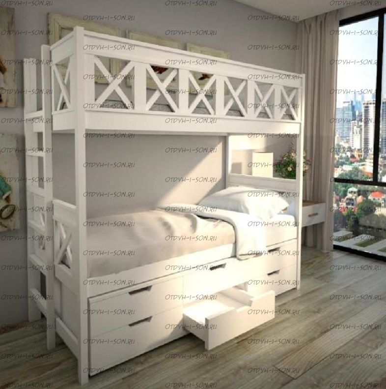 Кровать двухъярусная Прованс Factory №7С