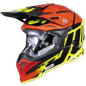 Just1 J39 Poseidon Fluo Yellow Red Black шлем для мотокросса и эндуро