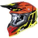 Just1 J39 Poseidon Fluo Yellow Red Black шлем для мотокросса и эндуро