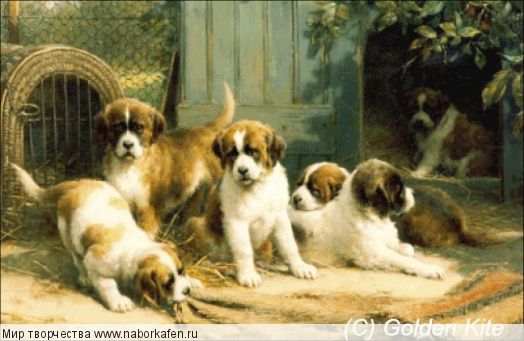 Набор для вышивания "1676 St. Bernard Puppies"