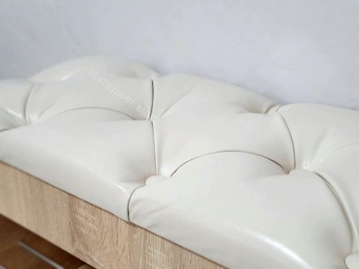 Обувница Вита, белый/экокожа бежевая