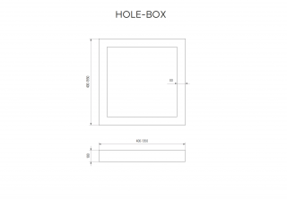 Квадратный Led светильник HOLE BOX 500