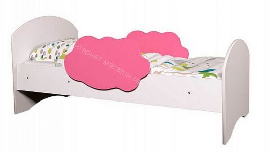 Ящик для кровати Тучка, белый/розовый
