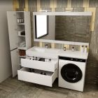 Тумба подвесная Даллас 150, 2 ящика, белая, Style Line