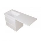 Тумба подвесная Даллас 150, 2 ящика, белая, Style Line