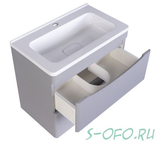 Тумба подвесная Бергамо 60 серая, Style Line