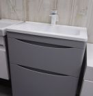 Тумба подвесная Бергамо 60 серая, Style Line