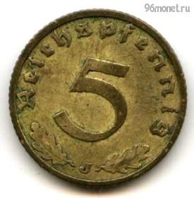 Германия 5 пфеннигов 1937 J