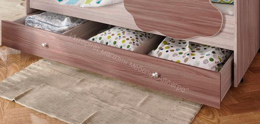 Ящик для кровати Соник, ясень шимо тёмный