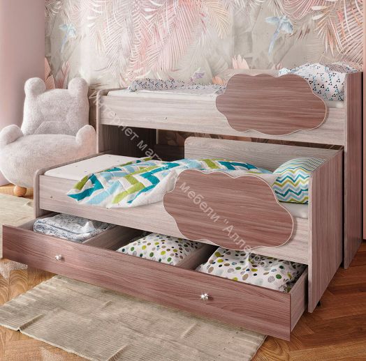 Ящик для кровати Соник, ясень шимо тёмный